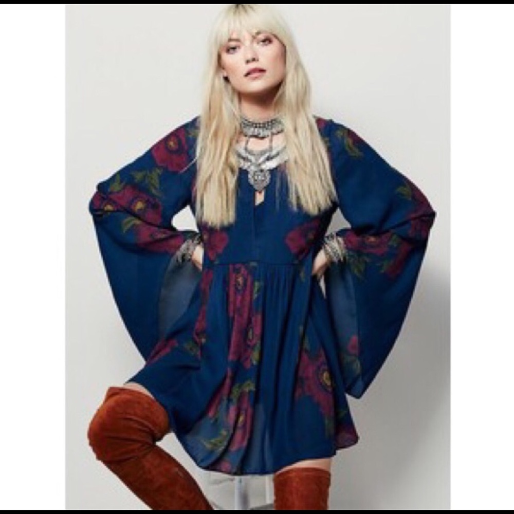 Free People Poppy Fields Forever Mini Dress